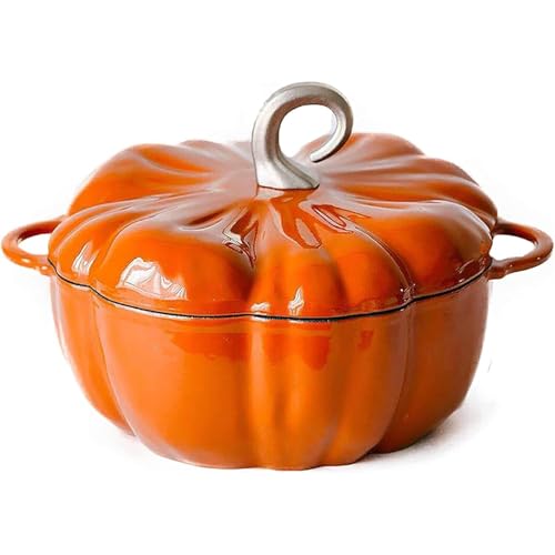 BESTXH Orange,3.7L, Emaille-Topf, KüRbis-Emaille-Eintopf, KüRbis-Kochtopf Mit Antihaftbeschichtung, KüRbis-Schmortopf, GroßEr Schmortopf, Suppentopf, Halloween-Dekotopf BESTXH Orange,3.7L, Emaille-Topf, KüRbis-Emaille-Eintopf, KüRbis-Kochtopf Mit Antihaftbeschichtung, KüRbis-Schmortopf, GroßEr Schmortopf, Suppentopf, Halloween-Dekotopf von BESTXH