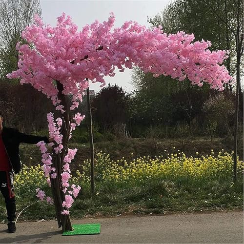 BESTXH Pink Extended,2.2x2m, KüNstliche KirschblüTenbäUme, GefäLschter KirschblüTenbaum, TrauerkirschblüTenbaum, Handgemachter Kirschbaum GefäLschter Sakura-Blumenbaum, FüR BüRo, Hochzeit, Hausparty von BESTXH