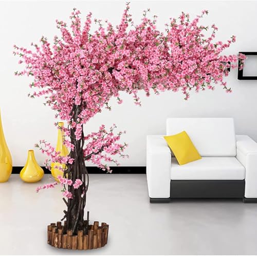 BESTXH Pink Extended,2x1.5m, KirschblüTenbäUme, KüNstliche KirschblüTenbäUme, Lebensechte BläTter, KüNstliche Pflanze, Hochwertiges Sakura-Design, FüR Zuhause, BüRo, Hochzeit, Garten, Hoteldekor von BESTXH