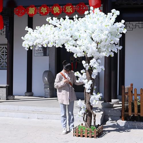 BESTXH White Extended,3.5x3m, KirschblüTenbäUme, Hohe KirschblüTen KüNstlicher Baum, KirschblüTenbaum KüNstliche Blumen, FüR Restaurant, Hochzeit, Salon, Einkaufszentrum, Tagung, Hotel, Dekoration von BESTXH