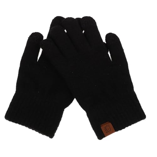 BESTYASH 1 Paar Strickhandschuhe Herrenhandschuhe Winterhandschuhe Fahrhandschuhe Damen Laufhandschuhe Damen Plüsch Strickhandschuhe Touchscreen Handschuhe von BESTYASH