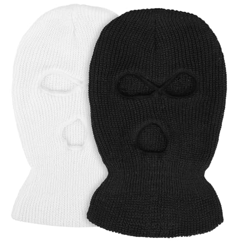 BESTYASH 1 Satz Kapuzenmaske Gestrickte Maske Atmungsaktive Maske Verschiedene Farbmasken Kälteschutz Staubschutzmaske Masken Mit Mundlöchern Skimasken Stricken 3-loch-masken Acryl 2st von BESTYASH