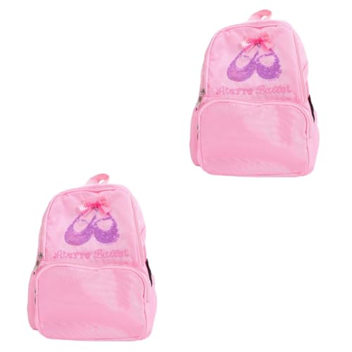 BESTYASH 2st Schulrucksack Ballettrucksack Kleinkind Mädchen Rucksack Prinzessinnen-Rucksack Für Mädchen Kinderrucksack Büchertaschen Für Kinder Tanztaschen Für Kleine Mädchen Rosa von BESTYASH