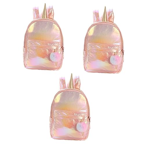 BESTYASH 3 Stück Schulrucksack Einhorn Tasche Damen Rucksack Reiserucksack Studentenrucksack Einhorn Campus Tasche von BESTYASH