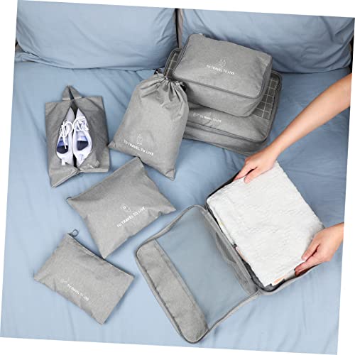 BESTYASH 7 STK Taschen Für Bekleidungsunterwäsche Organisatoren Zum Packen Von Reisegepäck Aufbewahrungstaschen Für Reisegepäck Reisetaschen Für Gepäck Reise-aufbewahrungstaschen Grey von BESTYASH