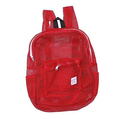 BESTYASH Mesh-Rucksack Schultasche büchertasche backbag reiserucksack School Bag Damen Rucksack Reisetasche Rucksack für Damen Rucksack für Mädchen der Mittelstufe Schultertasche rot von BESTYASH