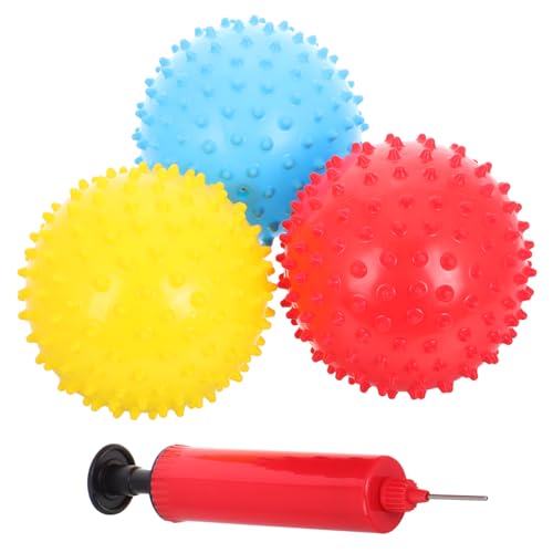 BESTonZON 1 Satz Massagekugel Aufblasbarer Ball Kinderball Interaktives Knorrige Bälle Schlagball Bälle Für Flummi Gummibälle Lose PVC 6st von BESTonZON