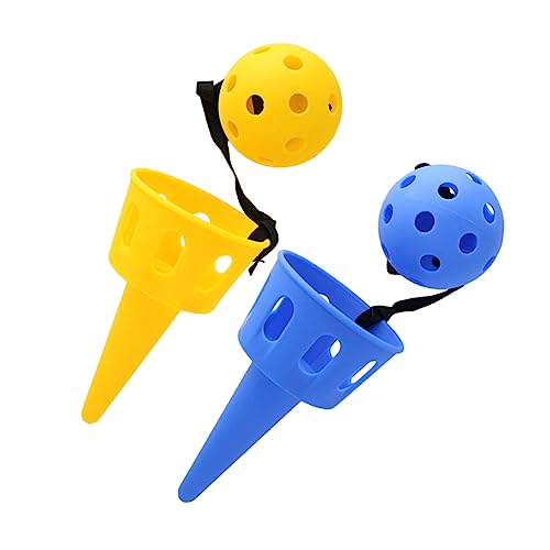 BESTonZON 2 Sätze Scoop-Ball-Spiel Activity für Kinder aktivity für Kinder spielwaren für draußen Toys Kid Toys fangen Spiele rasenkante strandspielzeug Schaufelball Ballfangspiel Blue von BESTonZON