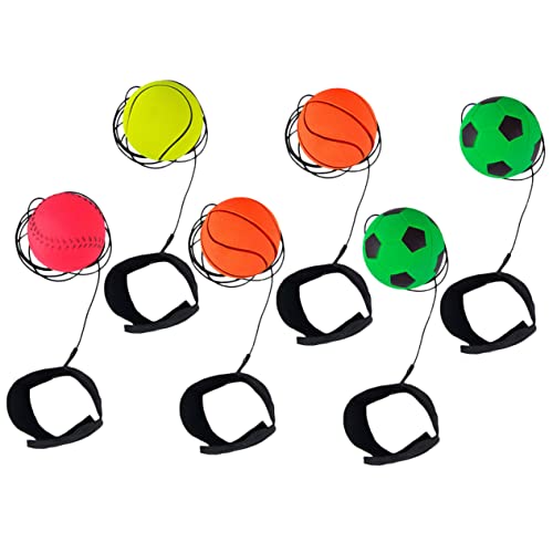 BESTonZON 6St Hüpfball am Handgelenk Outdoor-Spielset elastische Bälle Hüpfbälle Ballspielzeug für Kinder Armband Stringy Balls Gummiball Spielzeug Ball werfen Handgelenk Bälle werfen von BESTonZON