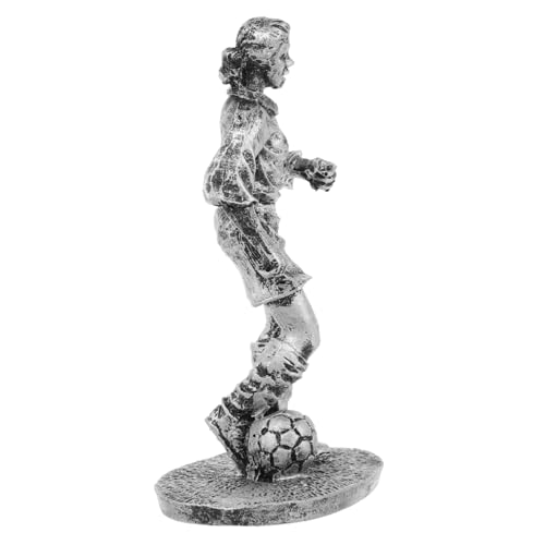 BESTonZON Fußball-erinnerungsstücke Dekorative Statue Dekor Für Sandtisch Heimstatuendekoration Raumspielerstatue Exquisite Spielerskulptur Zubehör Für Sandtische Spielerfigur Harz Dark Grey von BESTonZON