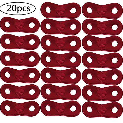 BETOY Zelt Abspannläufer Leinenspanner Spann (20 pcs) Zeltleinenspanner Zeltzubehör Cord Adjuster Zelt Spanner Seil Teller Seilspanner für Zelt Wandern Camping von BETOY