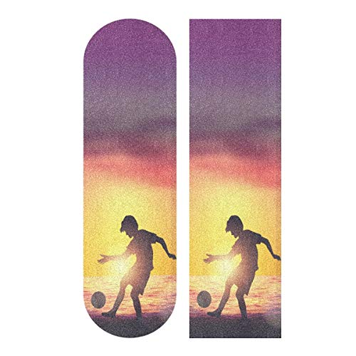 BEUSS Fußball Muster Skateboard Griptape rutschfest Selbstklebend Longboard Griptapes Aufkleber Griffband(84 * 23cm 1pcs) von BEUSS
