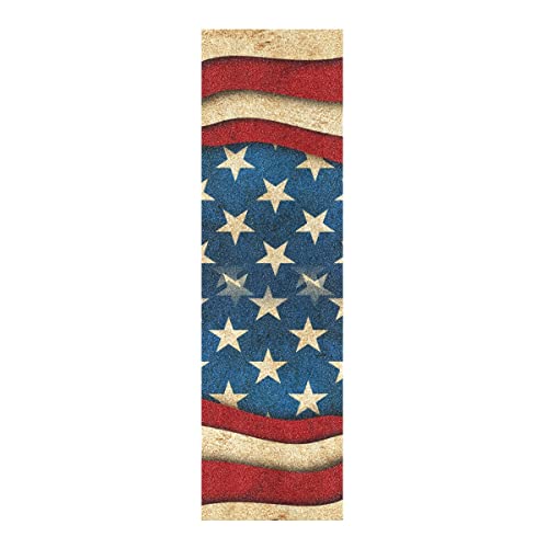BEUSS Nationalflagge Vereinigte Staaten Muster Skateboard Griptape rutschfest Selbstklebend Longboard Griptapes Aufkleber Griffband(84 * 23cm 1pcs) von BEUSS