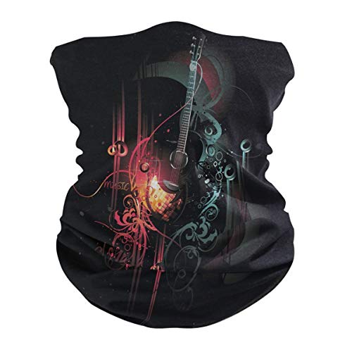 BEUSS Schwarze Gitarre Gesichtsmaske Schlauchtuch Kopftuch Stirnband Bandanas Kopfbedeckung Halstuch Gesichtsschal Den Sport mit Tasche BEUSS Schwarze Gitarre Gesichtsmaske Schlauchtuch Kopftuch Stirnband Bandanas Kopfbedeckung Halstuch Gesichtsschal Den Sport mit Tasche von BEUSS