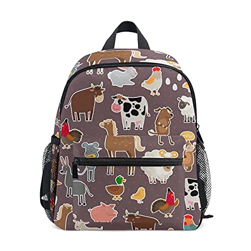 Bauernhof Kuh Haustiere Muster Schaf Kleinkind Rucksack Kinder Leichtgewicht Büchertasche Vorschule Schülerrucksack für 1-6 Jahre die Reise Mädchen Jungs Bauernhof Kuh Haustiere Muster Schaf Kleinkind Rucksack Kinder Leichtgewicht Büchertasche Vorschule Schülerrucksack für 1-6 Jahre die Reise Mädchen Jungs von BEUSS