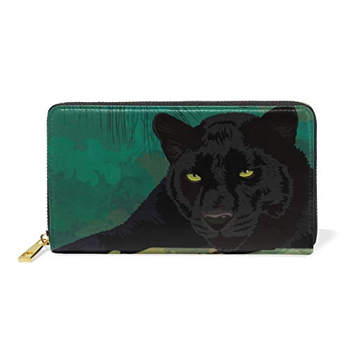 Black Panther Tiger Reißverschluss Brieftasche Echtes Leder Geldbörse Kreditkarteninhaber für Frauen Telefon Mädchen Männer Black Panther Tiger Reißverschluss Brieftasche Echtes Leder Geldbörse Kreditkarteninhaber für Frauen Telefon Mädchen Männer von BEUSS