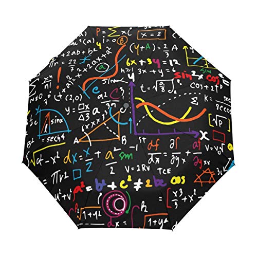 Bunte Mathematik Formel Regenschirm Auf-Zu Automatik Taschenschirm Winddichter Umbrella Klein Leicht Schirm Kompakt Schirme für Jungen Mädchen Reise Strand Frauen Bunte Mathematik Formel Regenschirm Auf-Zu Automatik Taschenschirm Winddichter Umbrella Klein Leicht Schirm Kompakt Schirme für Jungen Mädchen Reise Strand Frauen von BEUSS