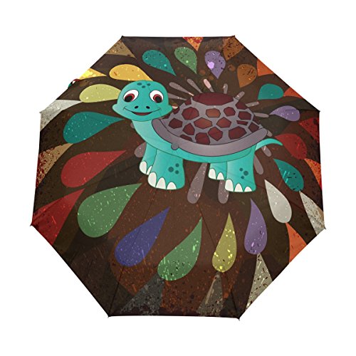 Cartoon Schildkröte Regenschirm Auf-Zu Automatik UV-Schutz Taschenschirm Winddichter Umbrella Klein Leicht Schirm Kompakt Schirme für Jungen Mädchen Reise Strand Frauen Cartoon Schildkröte Regenschirm Auf-Zu Automatik UV-Schutz Taschenschirm Winddichter Umbrella Klein Leicht Schirm Kompakt Schirme für Jungen Mädchen Reise Strand Frauen von BEUSS
