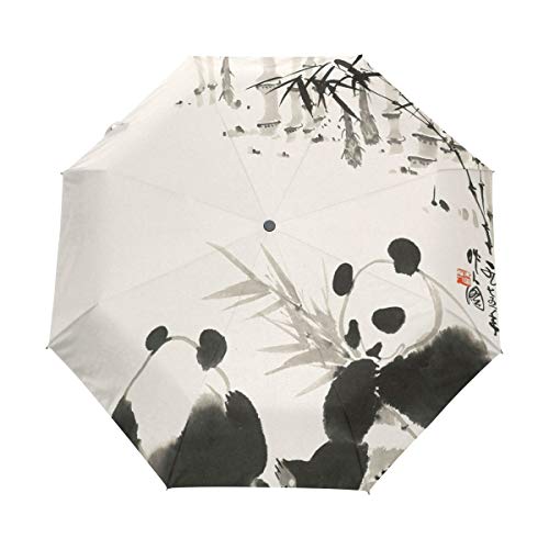 Chinesischer Panda Regenschirm Auf-Zu Automatik UV-Schutz Taschenschirm Winddichter Umbrella Klein Leicht Schirm Kompakt Schirme für Jungen Mädchen Reise Strand Frauen Chinesischer Panda Regenschirm Auf-Zu Automatik UV-Schutz Taschenschirm Winddichter Umbrella Klein Leicht Schirm Kompakt Schirme für Jungen Mädchen Reise Strand Frauen von BEUSS