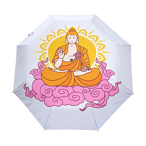 Colud Sonnenbuddha Regenschirm Auf-Zu Automatik Taschenschirm Winddichter Umbrella Klein Leicht Schirm Kompakt Schirme für Jungen Mädchen Reise Strand Frauen Colud Sonnenbuddha Regenschirm Auf-Zu Automatik Taschenschirm Winddichter Umbrella Klein Leicht Schirm Kompakt Schirme für Jungen Mädchen Reise Strand Frauen von BEUSS