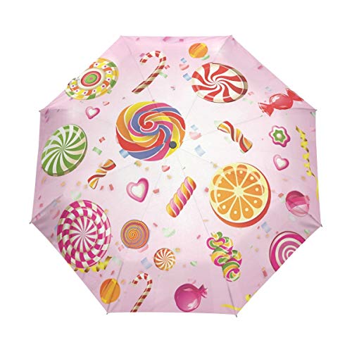 Lolly Pink Regenschirm Auf-Zu Automatik Taschenschirm Winddichter Umbrella Klein Leicht Schirm Kompakt Schirme für Jungen Mädchen Reise Strand Frauen Lolly Pink Regenschirm Auf-Zu Automatik Taschenschirm Winddichter Umbrella Klein Leicht Schirm Kompakt Schirme für Jungen Mädchen Reise Strand Frauen von BEUSS