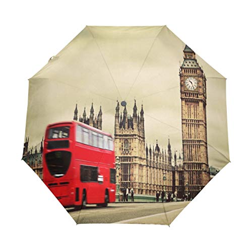 London Rotes Bustuch Regenschirm Auf-Zu Automatik Taschenschirm Winddichter Umbrella Klein Leicht Schirm Kompakt Schirme für Jungen Mädchen Reise Strand Frauen London Rotes Bustuch Regenschirm Auf-Zu Automatik Taschenschirm Winddichter Umbrella Klein Leicht Schirm Kompakt Schirme für Jungen Mädchen Reise Strand Frauen von BEUSS