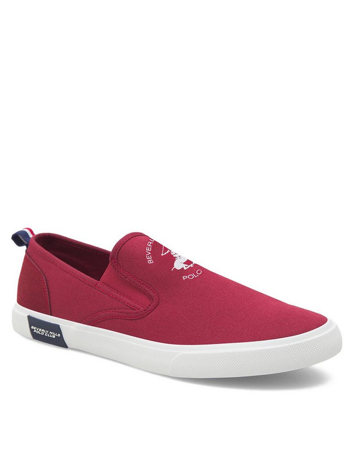 BEVERLY HILLS POLO CLUB Sneakers aus Stoff M-VSS24001 Dunkelrot Sneaker von BEVERLY HILLS POLO CLUB