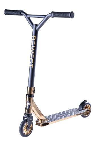 Stunt Scooter Evoattack Jr. Gold Scooter Kinder ab 4 Jahren, Kickscooter Roller 110 mm Aluminium Rollen ABEC 9 Mini Scooter Kinder mit 74 cm Gesamthöhe von BEWEGT