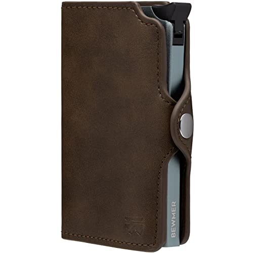 BEWMER 1 Geschütztes Kartenetui | Slim Wallet für Männer und Frauen | Kartenhalter mit RFID-Schutz und Geldklammern aus Kohlefaser | Braun BEWMER 1 Geschütztes Kartenetui | Slim Wallet für Männer und Frauen | Kartenhalter mit RFID-Schutz und Geldklammern aus Kohlefaser | Braun von BEWMER