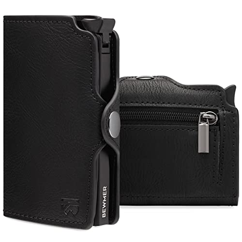 BEWMER 1 Geschütztes Kartenetui | Slim Wallet für Männer und Frauen | Kartenhalter mit RFID-Schutz und Geldklammern aus Kohlefaser | Schwarz BEWMER 1 Geschütztes Kartenetui | Slim Wallet für Männer und Frauen | Kartenhalter mit RFID-Schutz und Geldklammern aus Kohlefaser | Schwarz von BEWMER