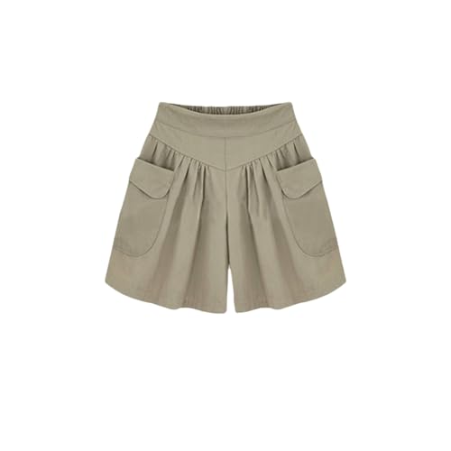 BFDSGWQ Elmyse-Shorts, Frauen Strand Casual Hot Shorts mit Elastischem Bund, Lässige, lockere, Bequeme Shorts mit Taschen (A,2XL) von BFDSGWQ
