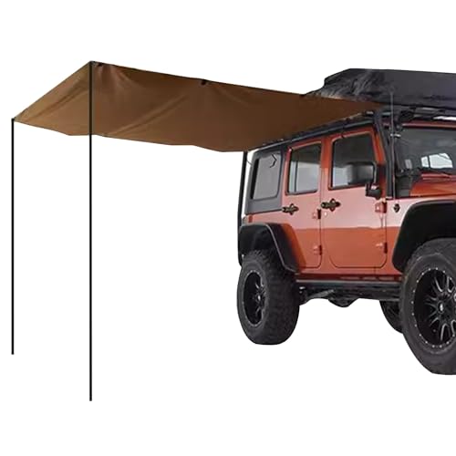 Auto Vorzelt Camping, Outdoor-Markise, tragbare Auto-Markise for Camping, Bergsteigen, Angeln(Brown,Large) von BFVAKBKYT