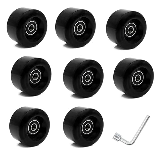 BFVAKBKYT Rollschuh-Räder, Ersatz-Skateboard-Rollen, Skateboard-Rollen 82A, Ersatzzubehör for Inline-Roller, 8er-Pack(Black) von BFVAKBKYT