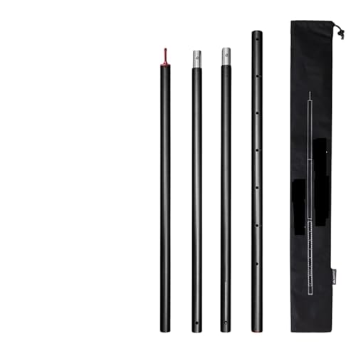 BFVAKBKYT Zelt Tarp Stangen Set, Zelt Plane Pole Baldachin Höhe Einstellbar Set ACCS Veranda Ausrüstung Stangen for Camping(Black) von BFVAKBKYT