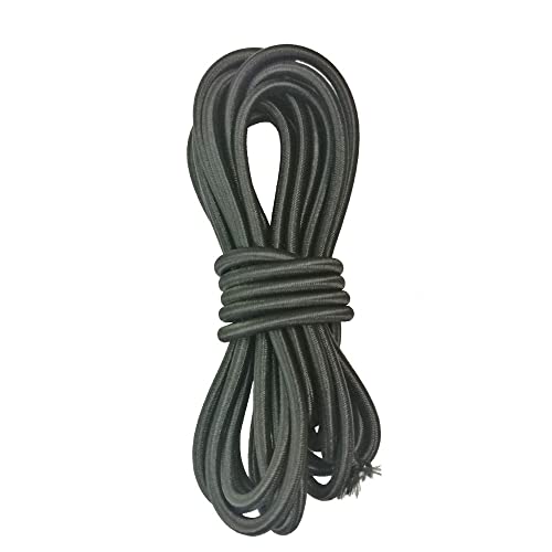 Kajak Paddel Leine, Elastisches Bungee-Seil for Bootskajaks, Paddelleine, Kanu-Angelrutenleine, Surf-Zurrgurt, Dachgepäckträger, dehnbares, aufgerolltes Schlüsselband for Kajaks(Black,15M 5mm) von BFVAKBKYT