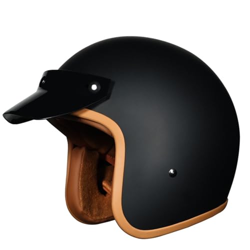 3/4 Open Face Motorrad-Halbhelm, Jet-Motorradhelm ECE-Zertifiziert Mit Herausnehmbarem Innenfutter, Moped-Halbhelm, Cruiser-Helm Für Männer Und Frauen M,L=59-60CM von BGGNG