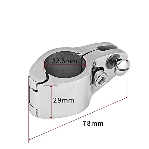 BGTSF 22-32MM Markisenrohrklemme Aus Edelstahl 316 Marine-Schnellspannstift Hochglanzpoliert Öffnungsgleithülse Marine-Hardware-Zubehör,Marine-Ersatzteile(32MM) von BGTSF