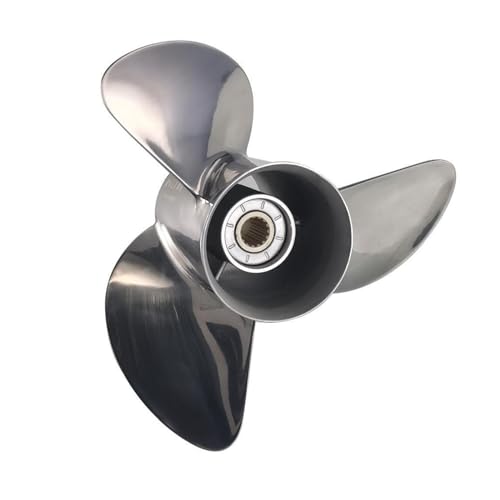 BGTSF Außenbordmotorpropeller, Propeller aus rostfreiem Stahl, hochfester Präzisionsguss, geeignet for 150–300 PS, Bootspropeller(13 3/4X17-M L Reverse) von BGTSF