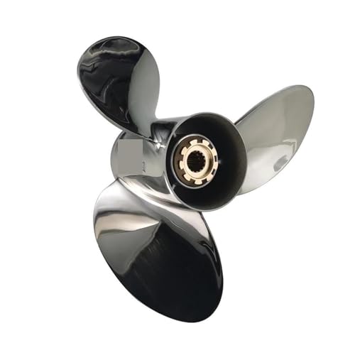 BGTSF Außenbordmotorpropeller, for einen effizienten Antrieb konzipierte Propeller aus Edelstahl Sorgen dafür, DASS Ihr Boot mit hoher Geschwindigkeit vorwärtskommt!, Bootspropeller(13 1/2X14) von BGTSF