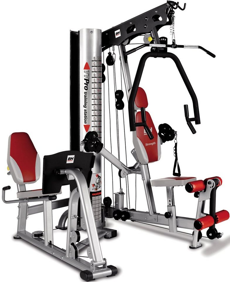 BH Fitness Kraftstation TT Pro G156, (Beinpresse, Butterflystange, Dip-Station und mehr), multifunktionale Fitnessstation, max. Trainingsgewicht 100 kg von BH Fitness