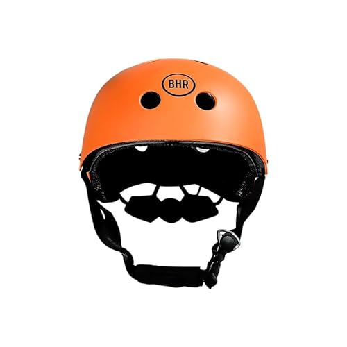 BHR 837 URBAN Elektroroller- und Scooter-Helm - CE-geprüfter City-Helm für Kinder und Erwachsene - Helm für Fahrrad, MTB, BMX, Skateboard, Skaten - Matt Orange, L von BHR
