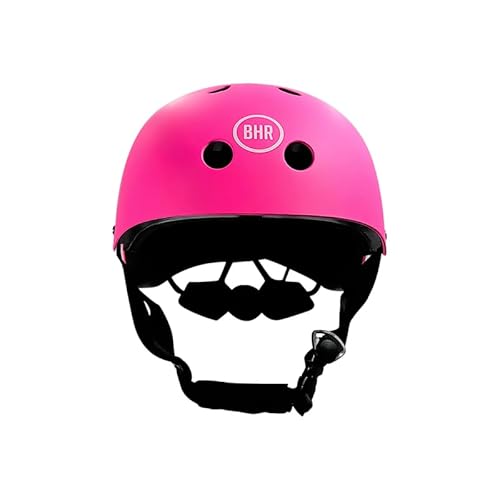 BHR 837 URBAN Elektroroller- und Scooter-Helm - CE-geprüfter City-Helm für Kinder und Erwachsene - Helm für Fahrrad, MTB, BMX, Skateboard, Skaten - Matt Pinke, L von BHR