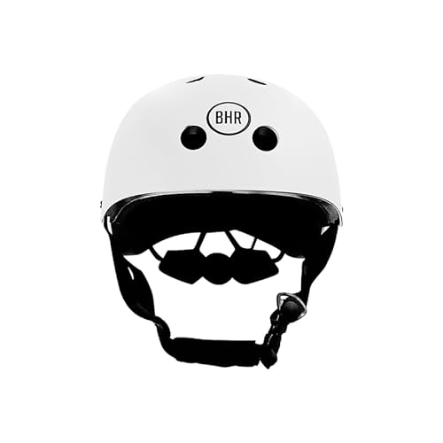 BHR 837 URBAN Elektroroller- und Scooter-Helm - CE-geprüfter City-Helm für Kinder und Erwachsene - Helm für Fahrrad, MTB, BMX, Skateboard, Skaten - Weiß, L von BHR