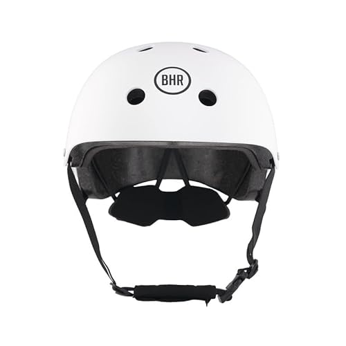 BHR 837 URBAN Elektroroller- und Scooter-Helm - CE-geprüfter City-Helm für Kinder und Erwachsene - Helm für Fahrrad, MTB, BMX, Skateboard, Skaten - Weiß, M von BHR