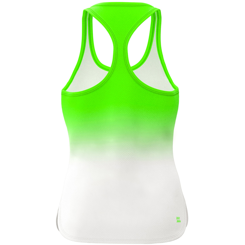 BIDI BADU Crew Tennis-Tanktop Damen NGNWH - neon green, white XL von BIDI BADU