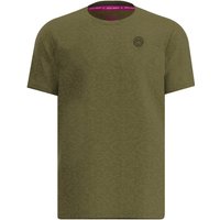 BIDI BADU Crew Two Colored Tennisshirt Herren OL - olive XS von BIDI BADU