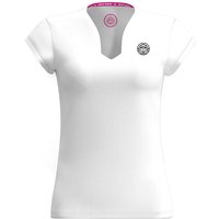 BIDI BADU Crew V-Neck Tennisshirt Damen WH - white L BIDI BADU Crew V-Neck Tennisshirt Damen WH - white L von BIDI BADU