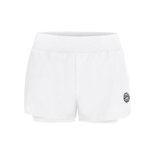 BIDI BADU Damen Crew 2In1 Shorts - White, Größe:L von BIDI BADU