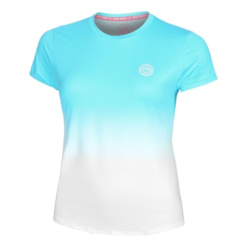 BIDI BADU Damen Crew Gradiant Tee - Aqua, White, Größe:XS von BIDI BADU