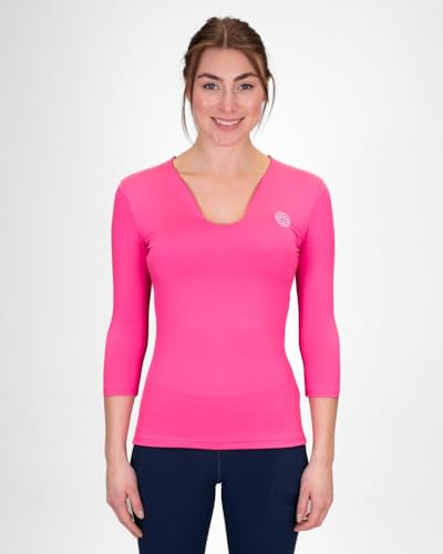 BIDI BADU Damen Crew V-Neck Longsleeve - pink, Größe:XS von BIDI BADU